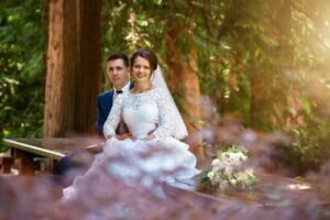 Ukrainian wedding Seattle groom picking up bride